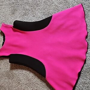 H3🔹️Zoe Ltd Pink and Black Casual Kids Dress